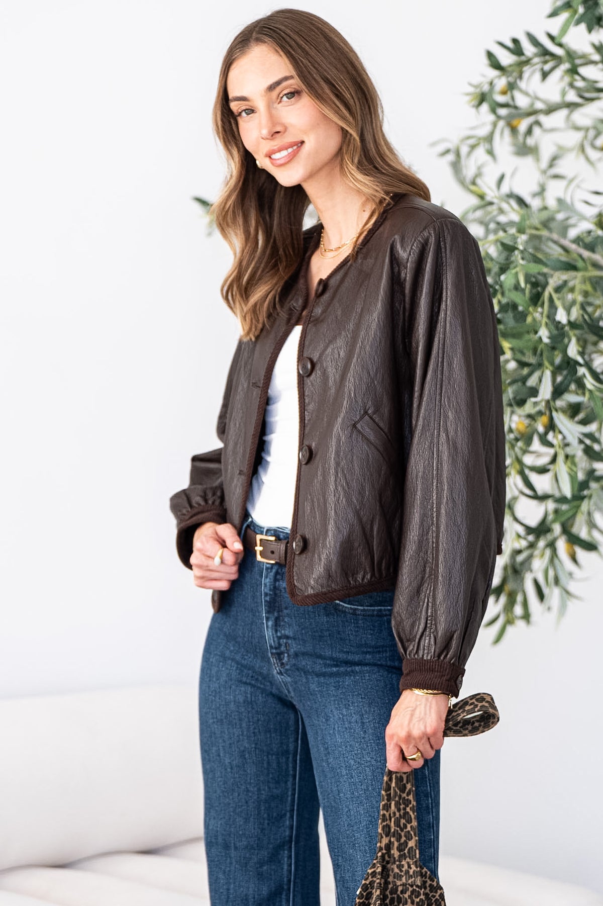 NEVE FAUX LEATHER JACKET