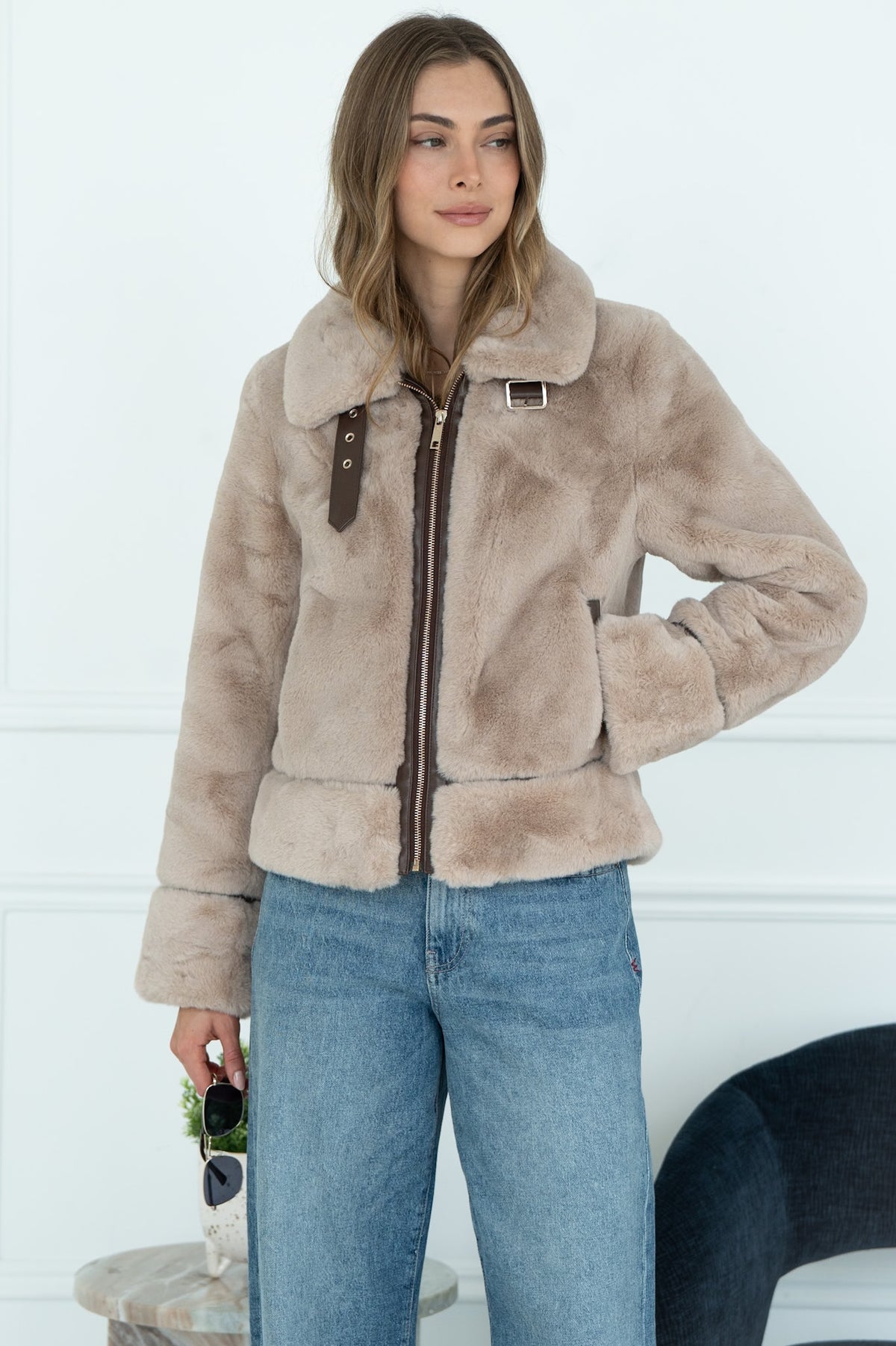 LAMBRA FAUX FUR JACKET