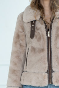 LAMBRA FAUX FUR JACKET