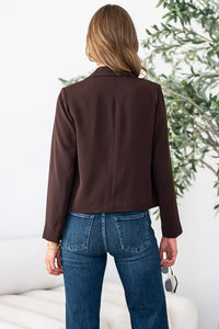 MONTANA CROPPED BLAZER IN COCOA