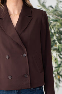 MONTANA CROPPED BLAZER IN COCOA