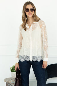 LACE BLOUSE WITH SHELL