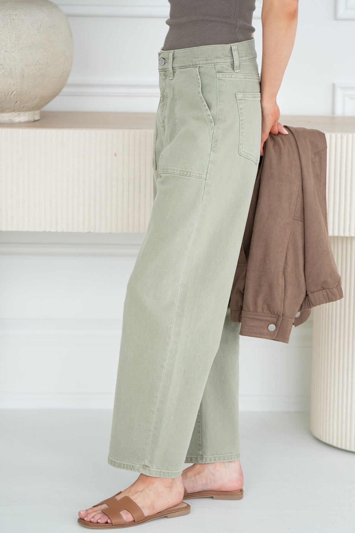 BNA SOFT CURVE BARREL JEANS-GR