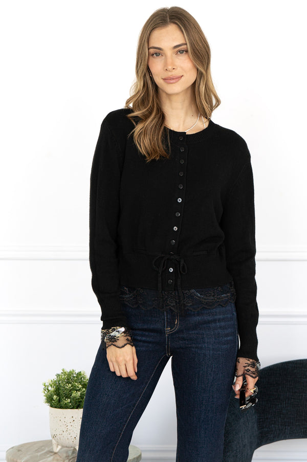 FUNKADELIC LACE TRIM CARDIGAN