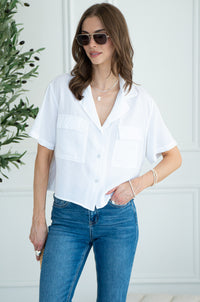 SHAY TENCEL SHORT SLEEVE BLOUSE