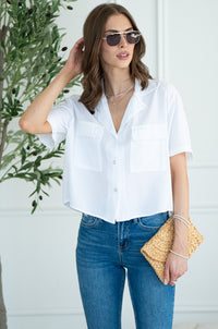 SHAY TENCEL SHORT SLEEVE BLOUSE