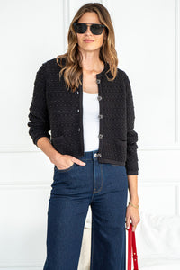 EVERY MOMENT COUNTS CARDIGAN-BK