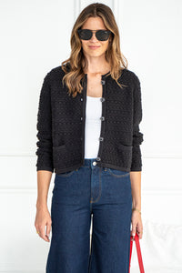 EVERY MOMENT COUNTS CARDIGAN-BK