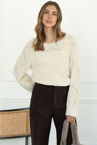 DIAMOND STITCH SWEATER