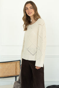 DIAMOND STITCH SWEATER