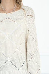 DIAMOND STITCH SWEATER