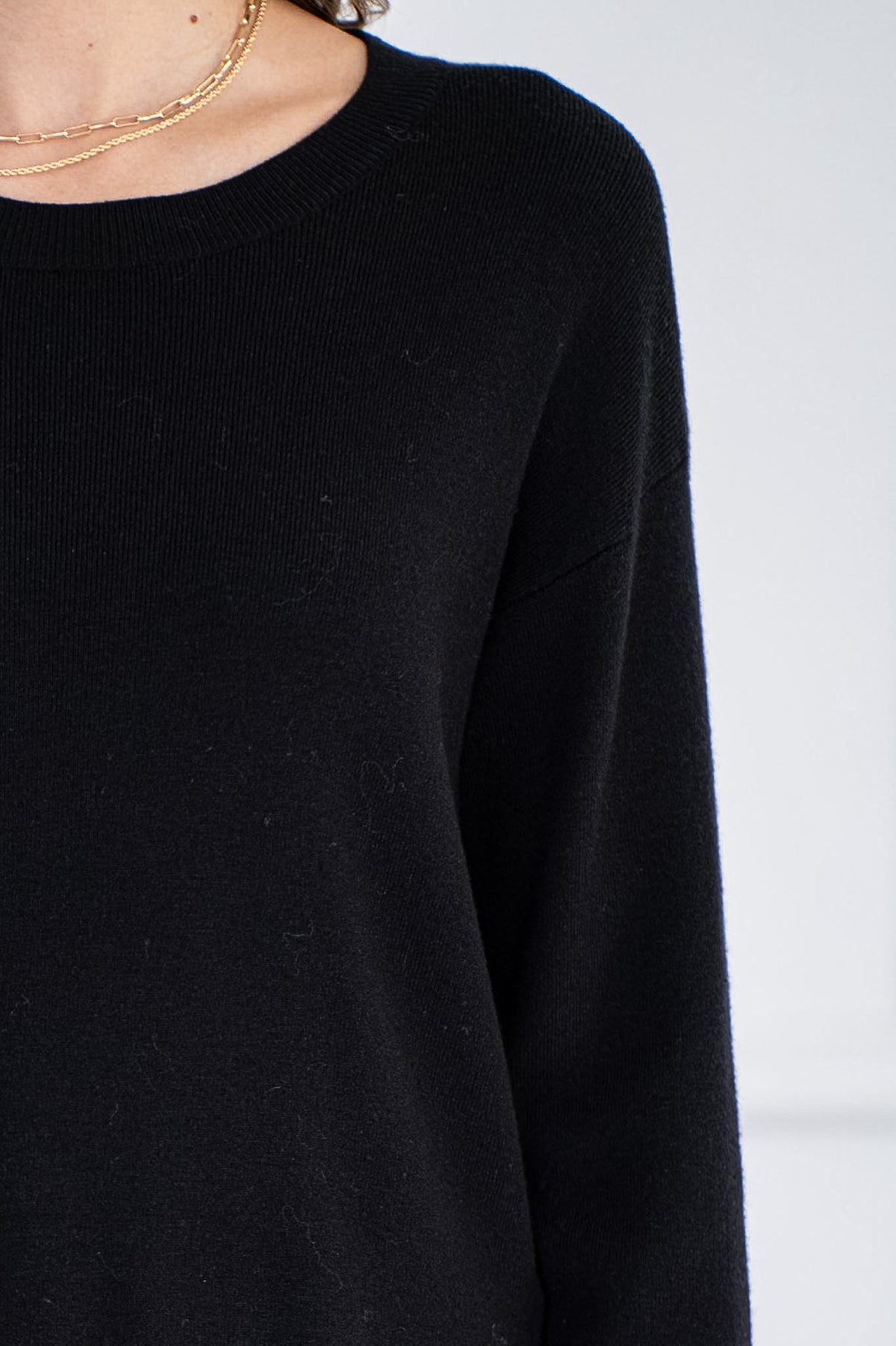 BIRDIE STRIPE TRIM SWEATER