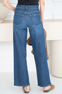 OAKLEY SLIM WIDE LEG JEANS-DB