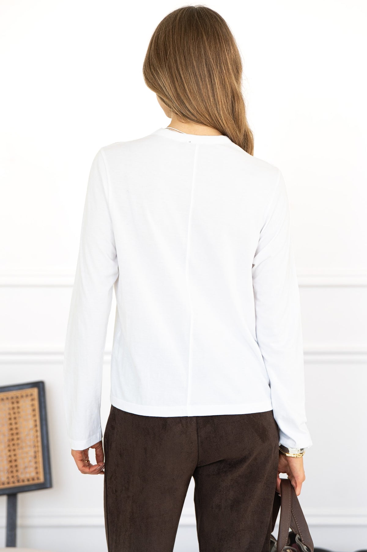 STORM COTTON L/S TEE IN WHITE