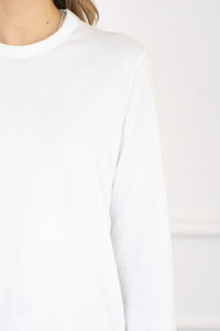 STORM COTTON L/S TEE IN WHITE