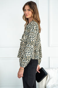 LEOPARD BOW TIE TOP