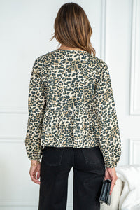 LEOPARD BOW TIE TOP