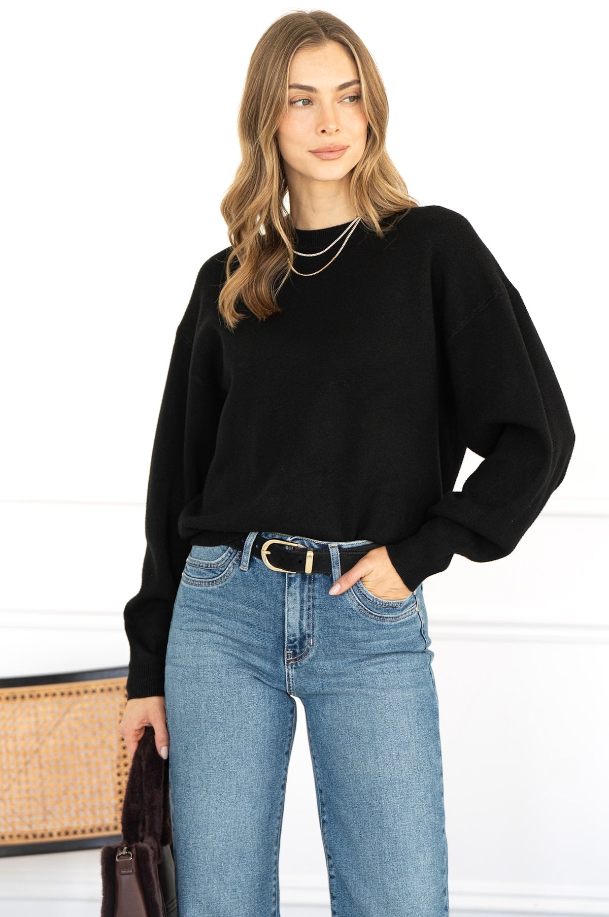 BOWIE SWEATER IN BLACK