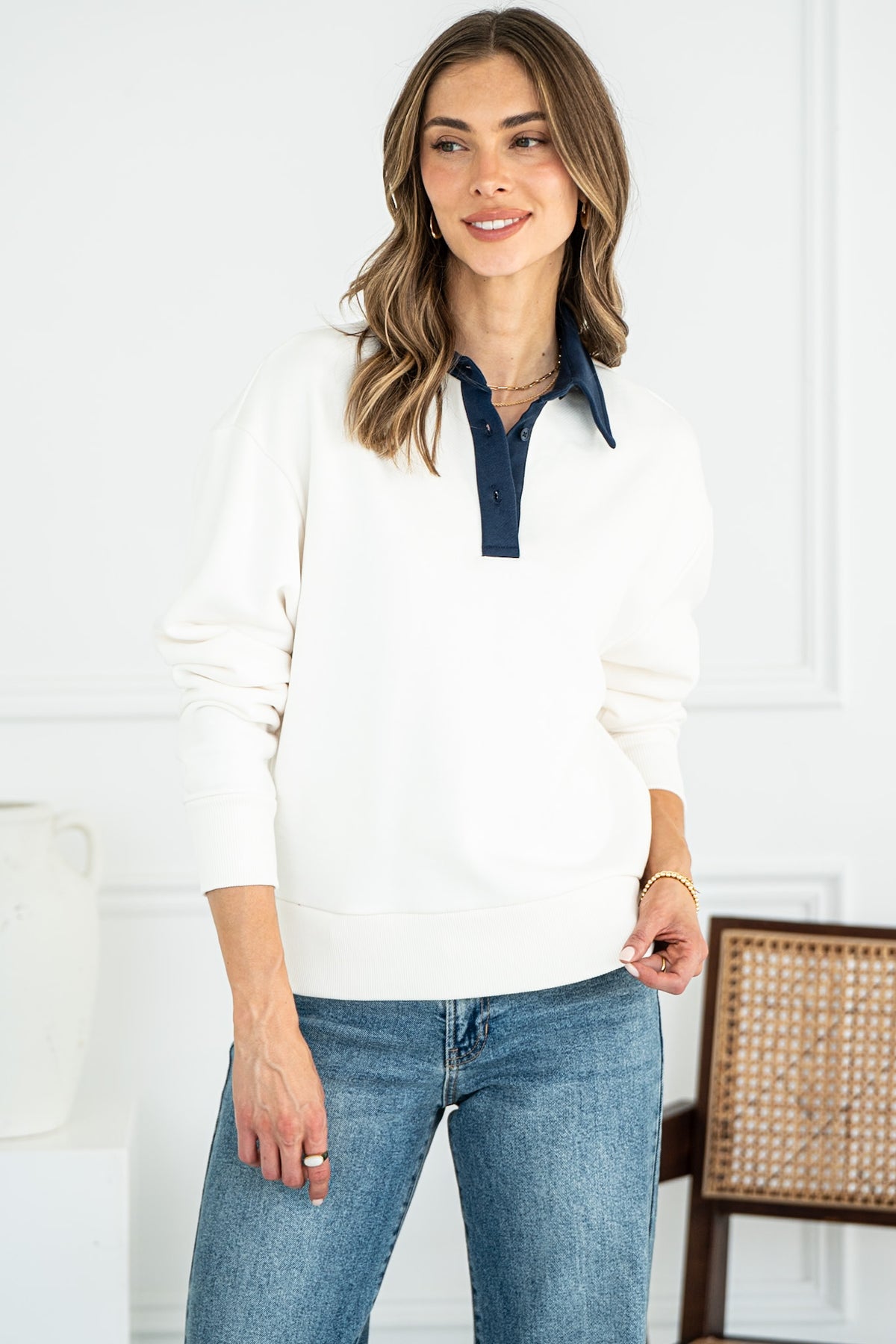 POLO COTTON SWEATSHIRT