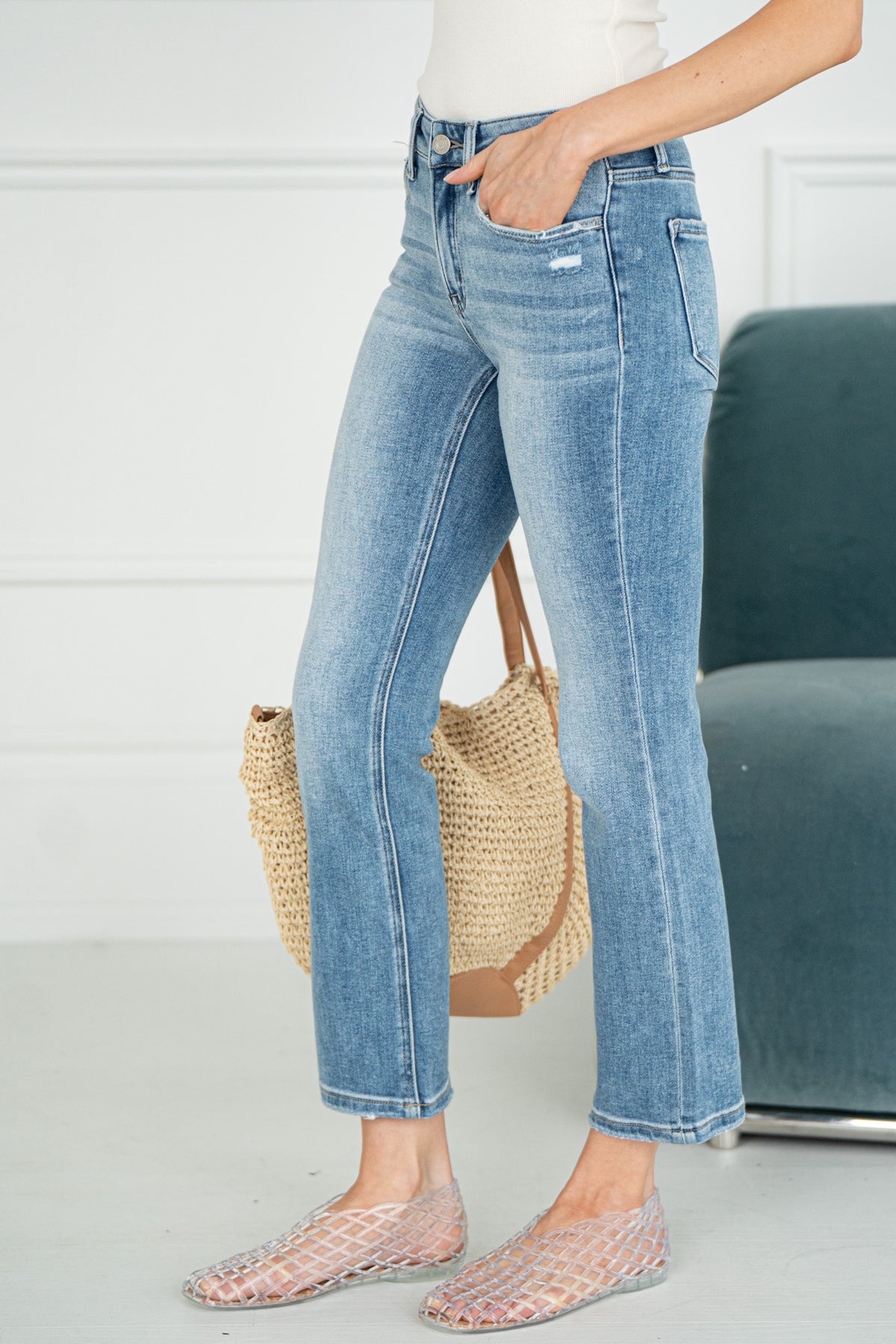 CARLENE SLIM STRAIGHT JEANS -LB
