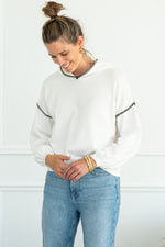 INDULGE ME SWEATER WITH HOOD-WH