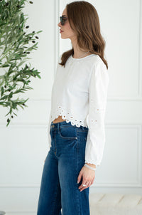 AMBROISE EMBROIDERED LINEN TOP