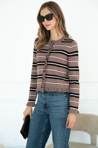 CRUE STRIPE CARDIGAN