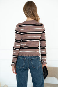 CRUE STRIPE CARDIGAN