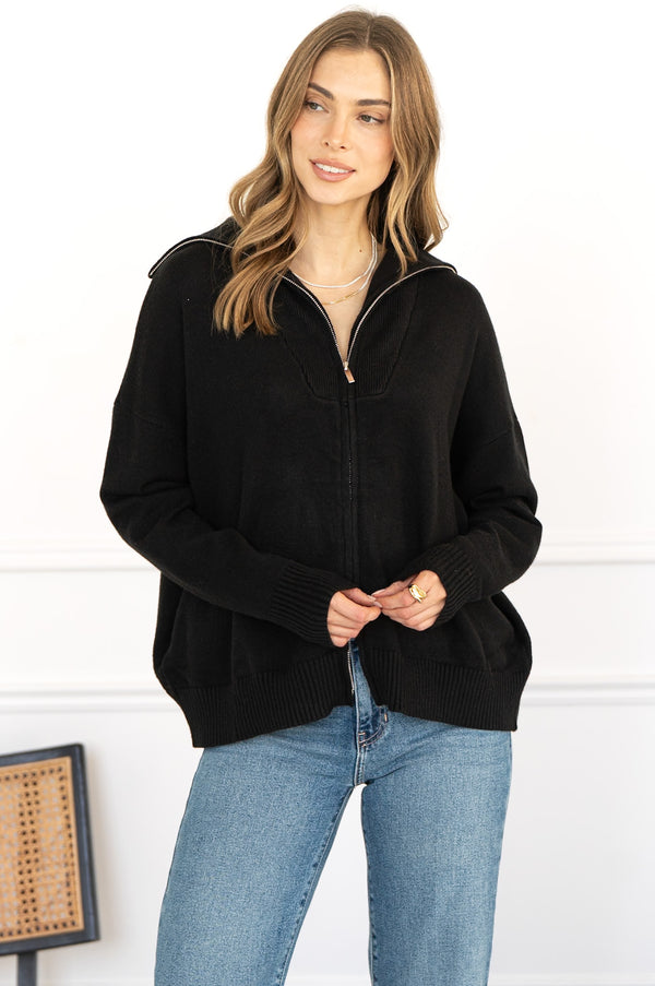 PERRY ZIP UP SWEATER