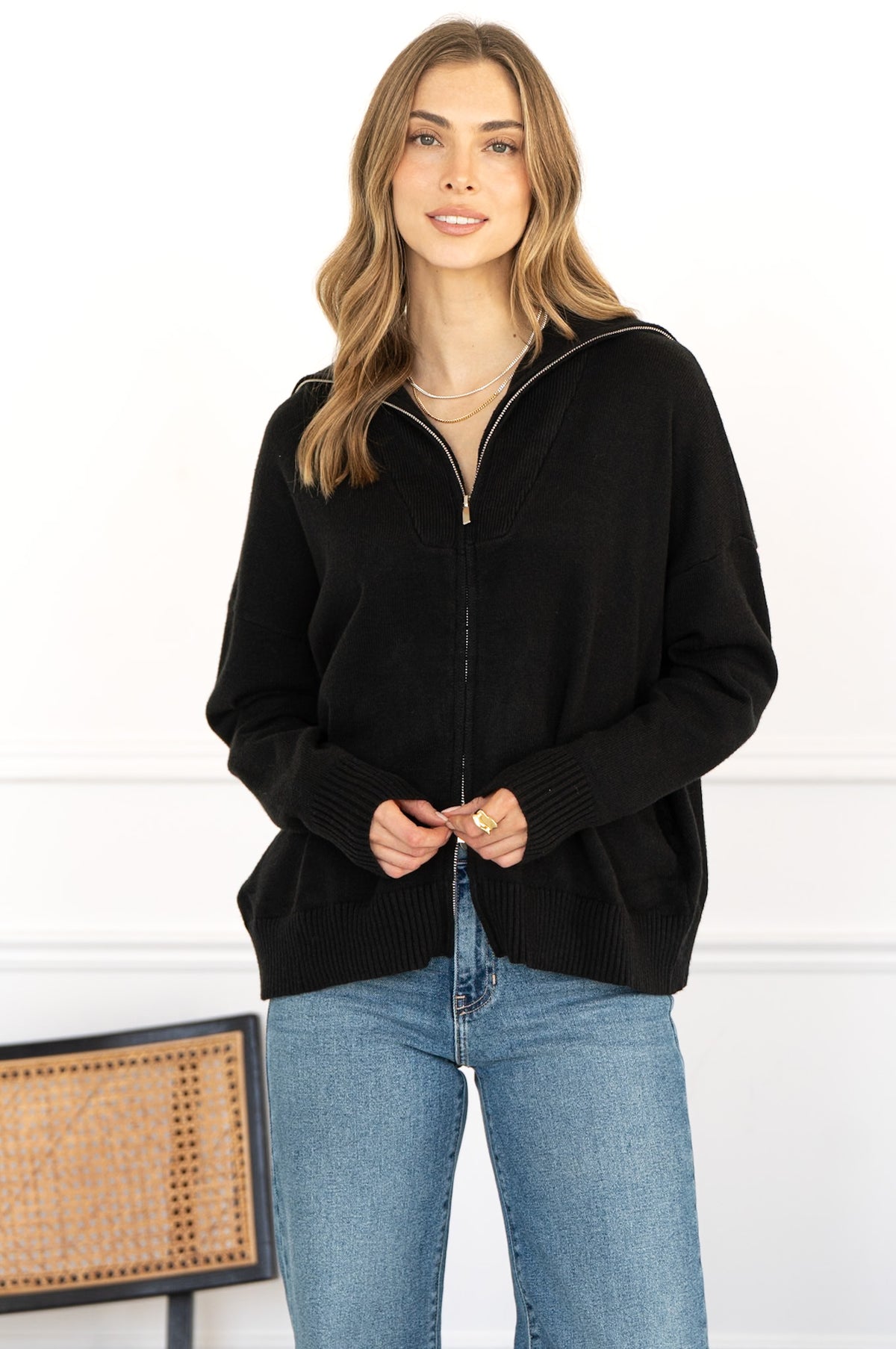 PERRY ZIP UP SWEATER