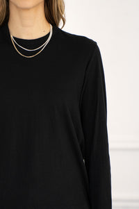 STORM COTTON L/S TEE IN BLACK