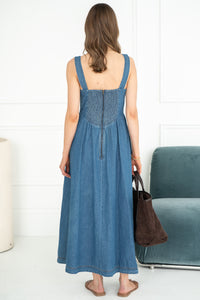 CALL ME LATER DENIM DRESS