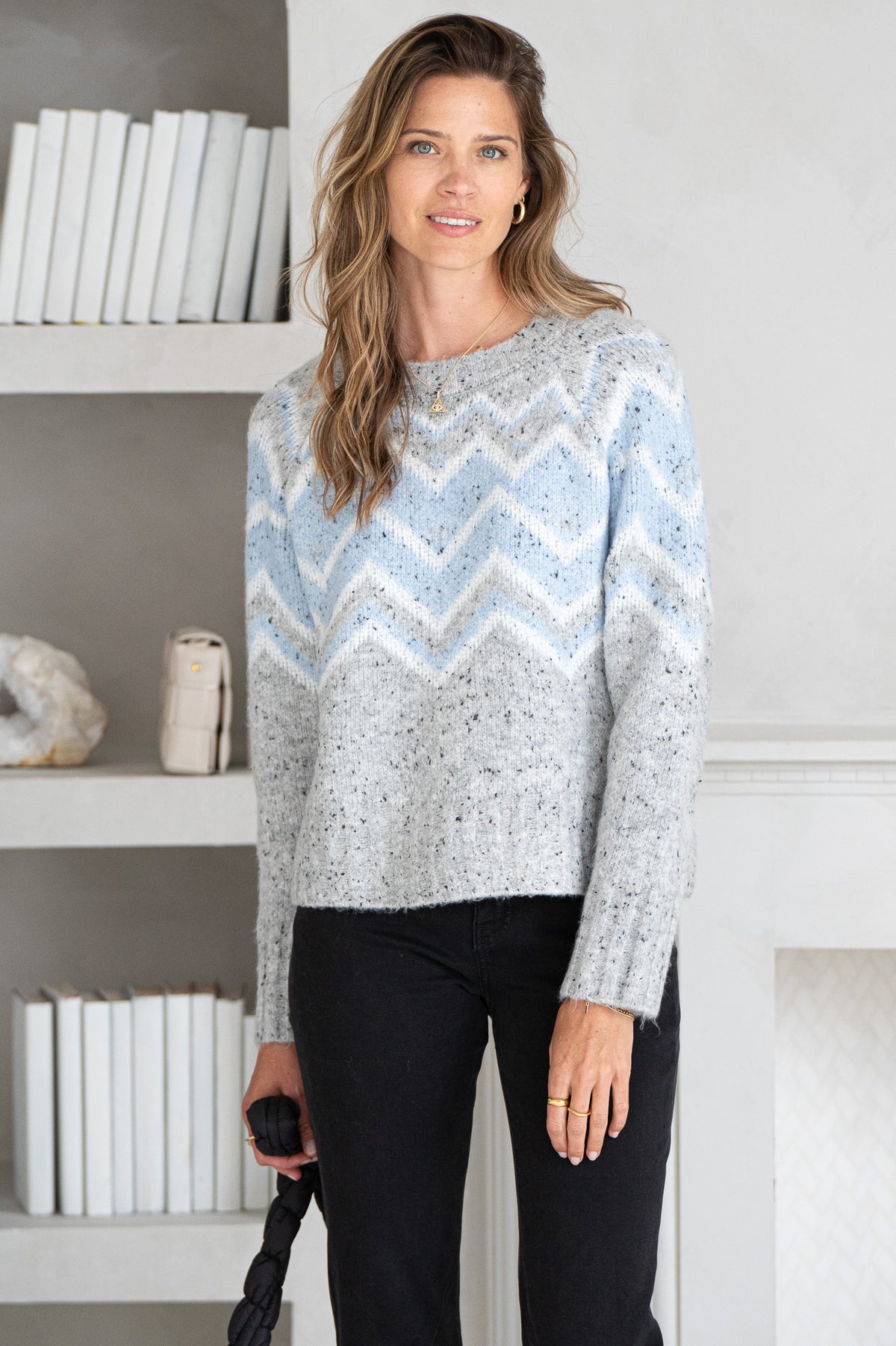 LEIGHTON FAIRISLE FLECK SWEATER