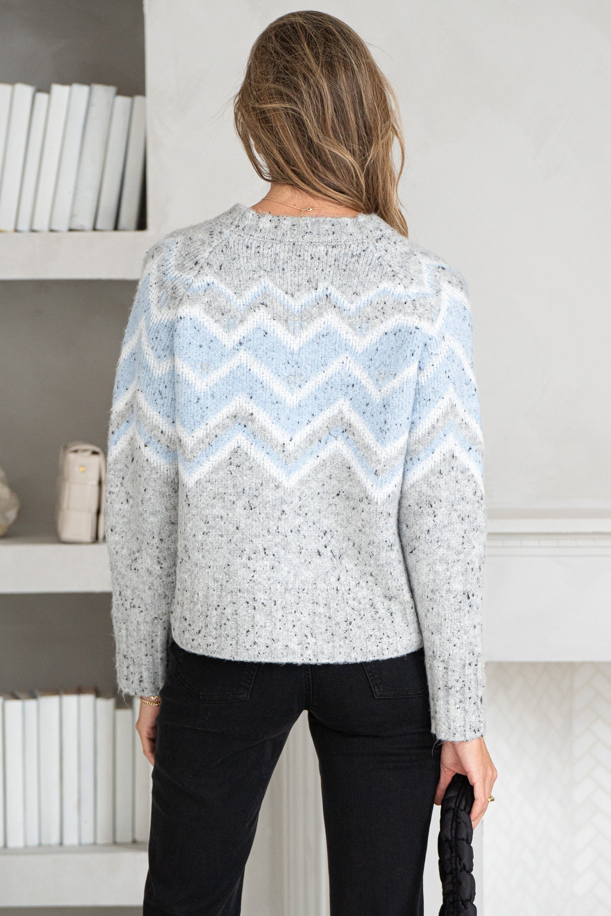 LEIGHTON FAIRISLE FLECK SWEATER