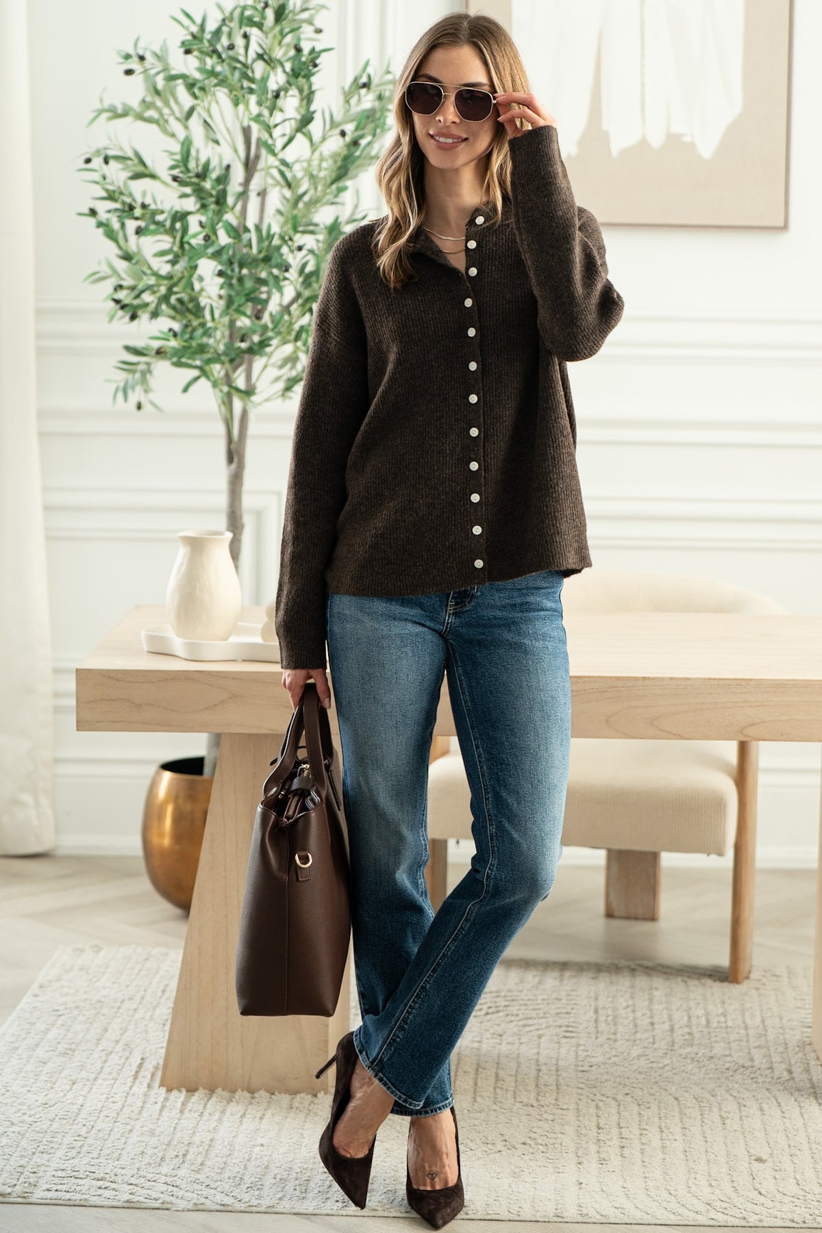 BLAIR RIBBED CARDIGAN