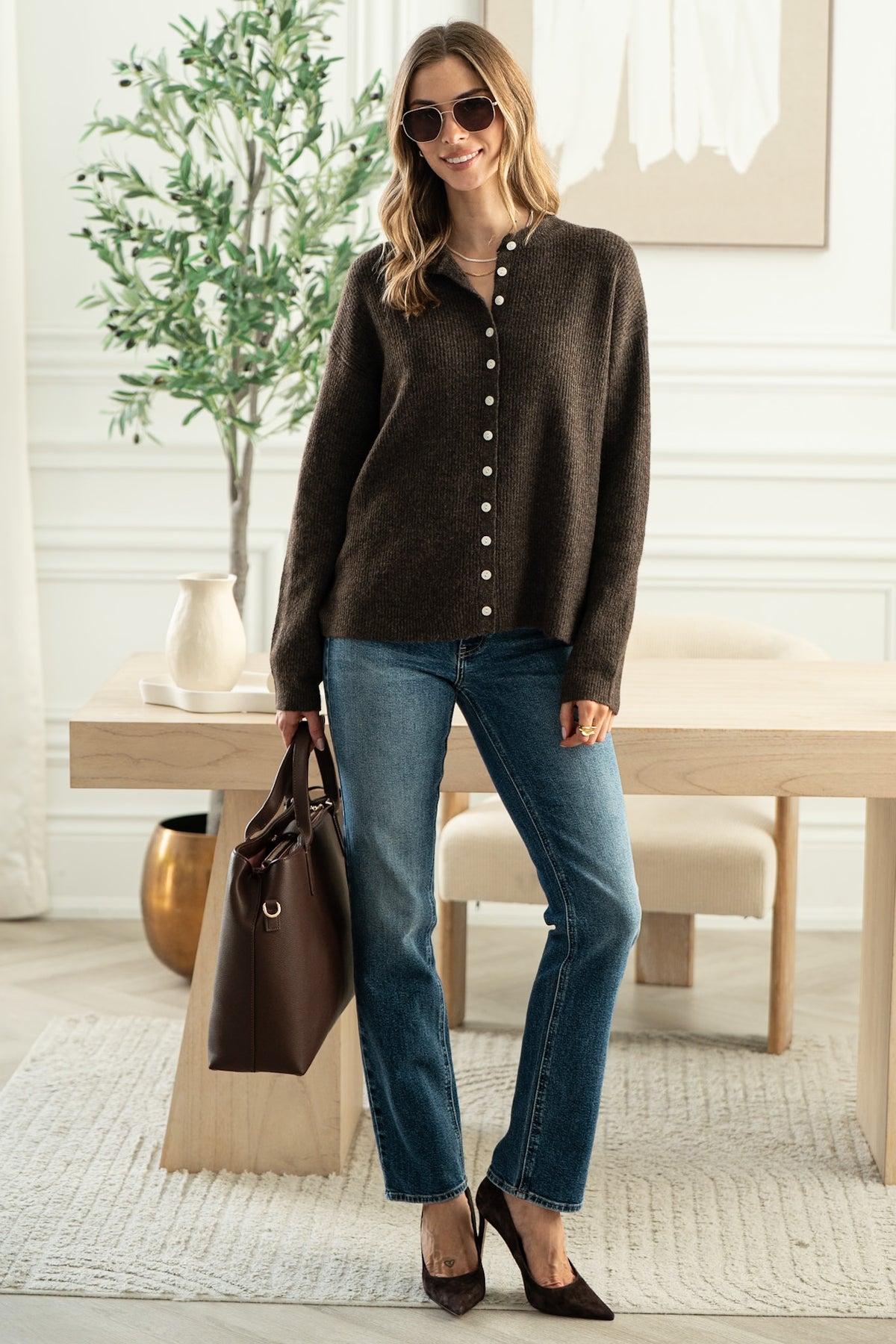 BLAIR RIBBED CARDIGAN