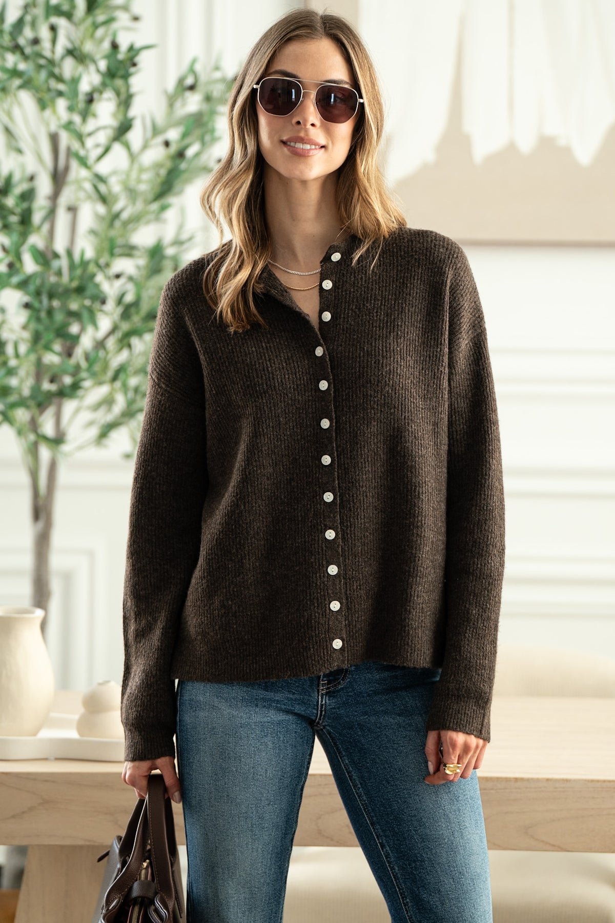 BLAIR RIBBED CARDIGAN