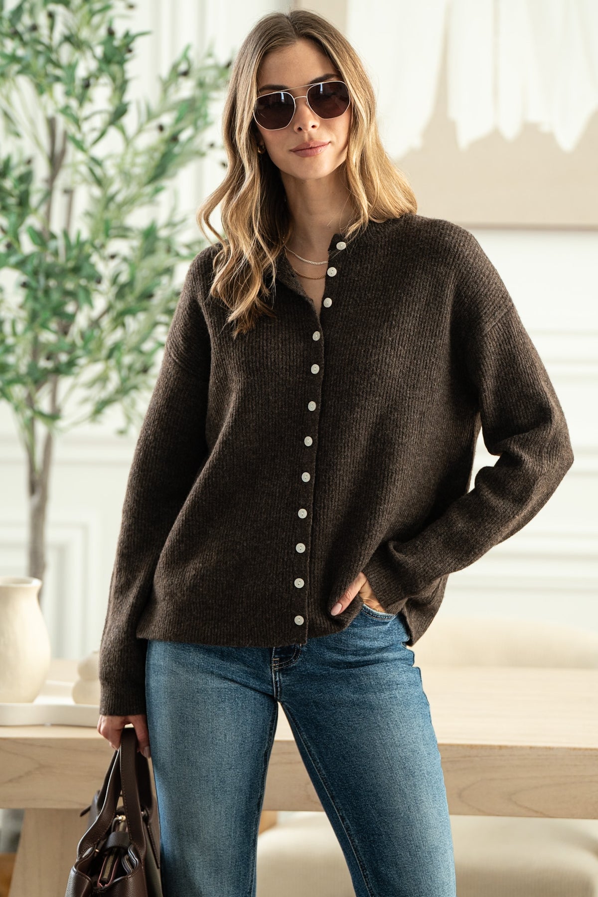 BLAIR RIBBED CARDIGAN