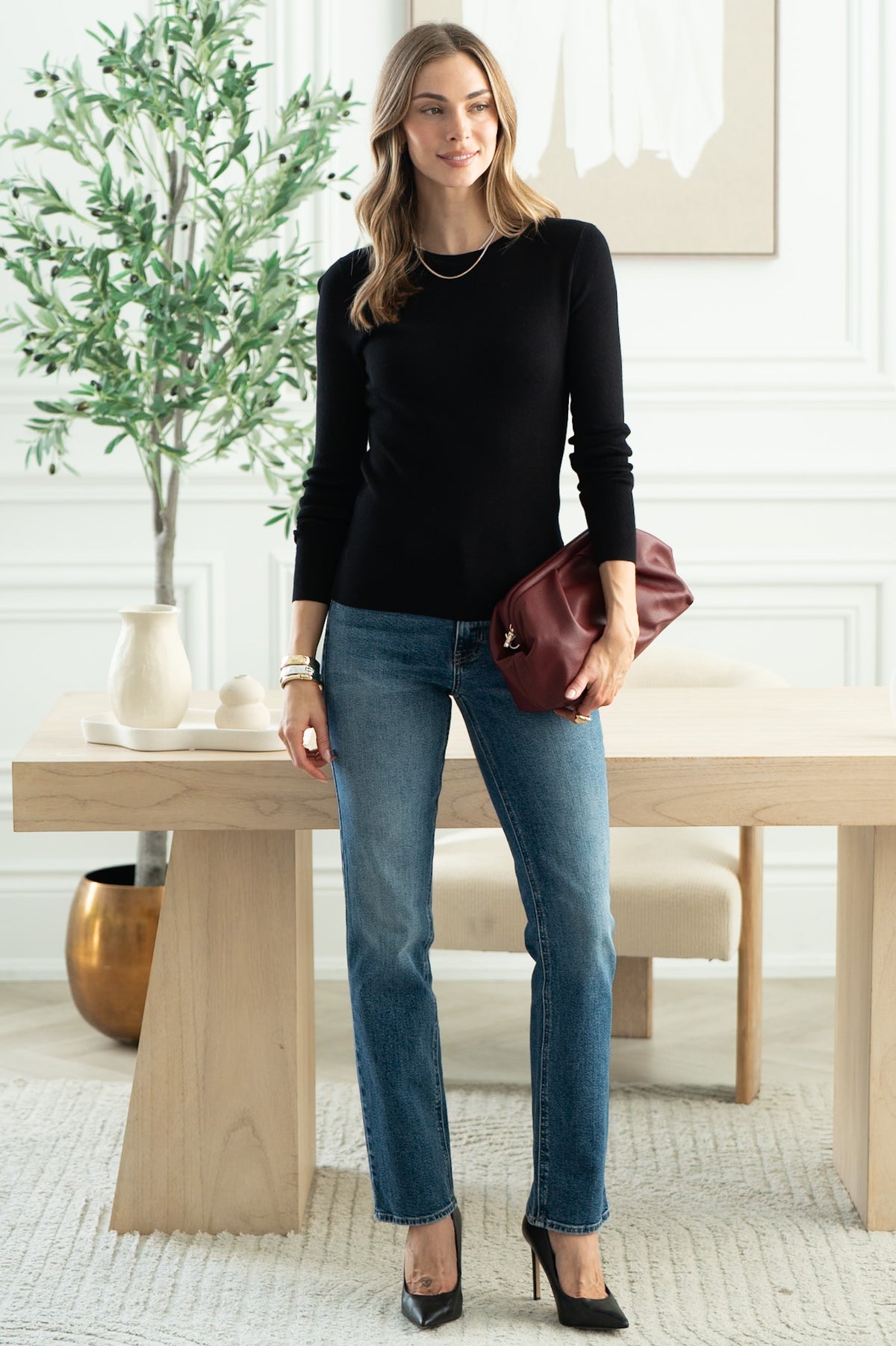 POWER TO YOU CLASSIC LONG SLEEVE KNIT TOP
