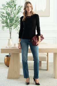 POWER TO YOU CLASSIC LONG SLEEVE KNIT TOP