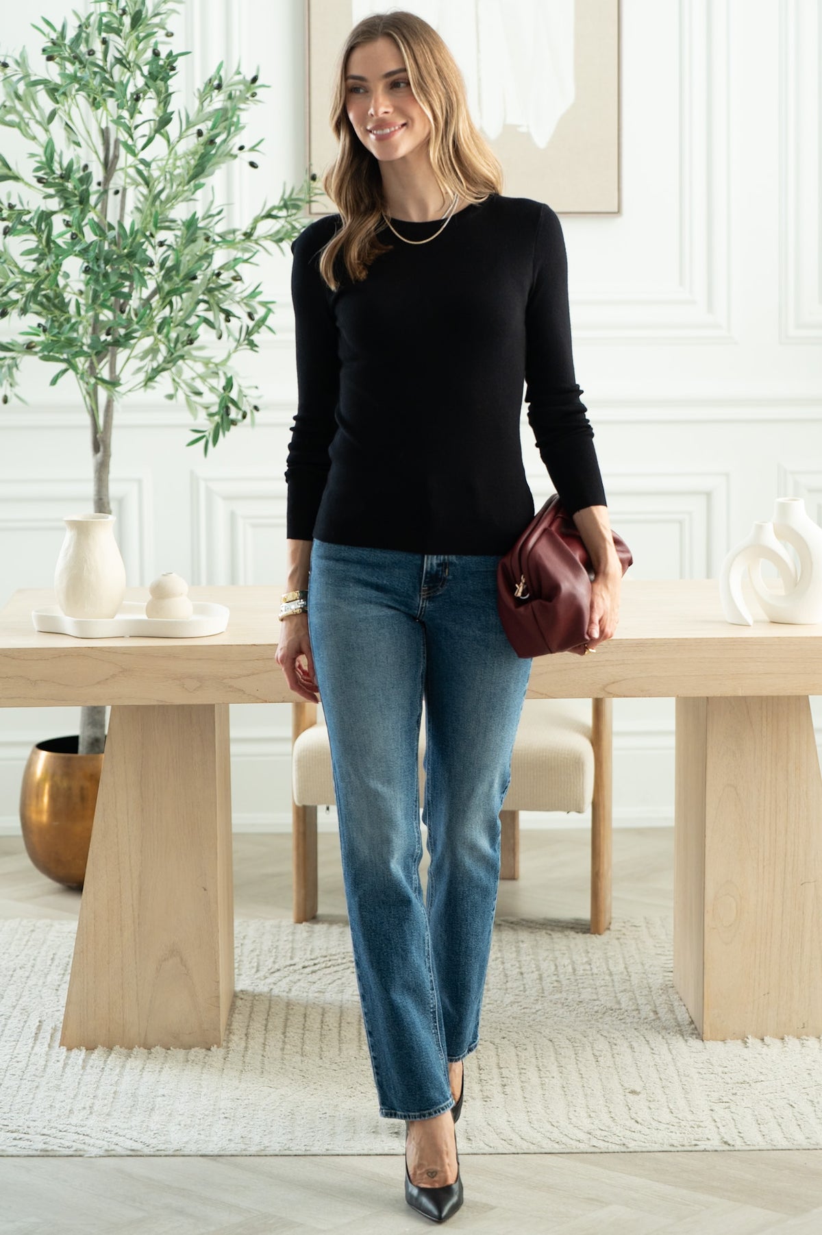 POWER TO YOU CLASSIC LONG SLEEVE KNIT TOP