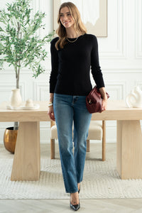POWER TO YOU CLASSIC LONG SLEEVE KNIT TOP