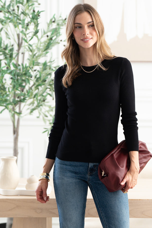 POWER TO YOU CLASSIC LONG SLEEVE KNIT TOP