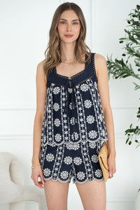 RHODE EMBROIDERED TANK-NA