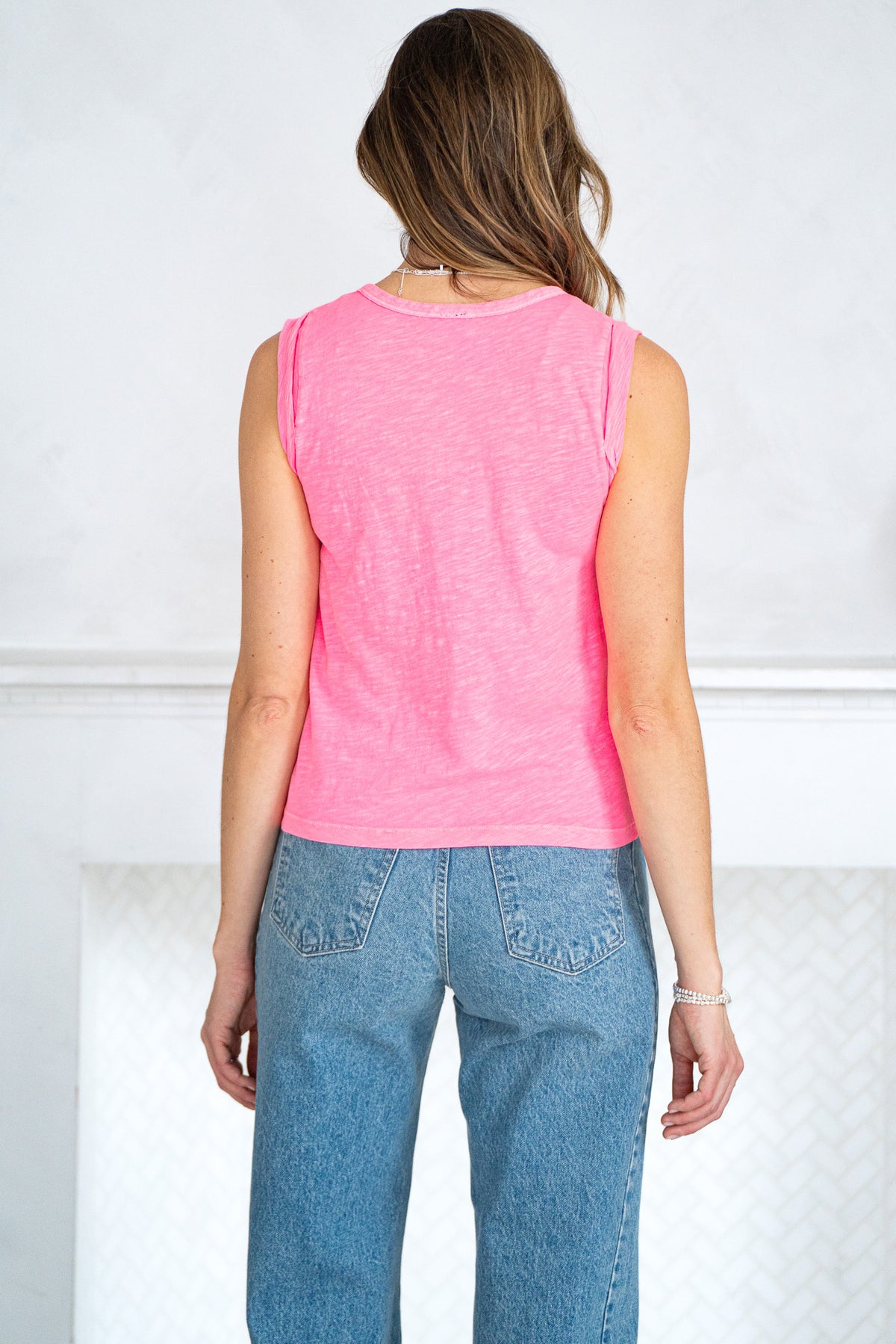 AJO COTTON SLUB HENLEY TANK-PI