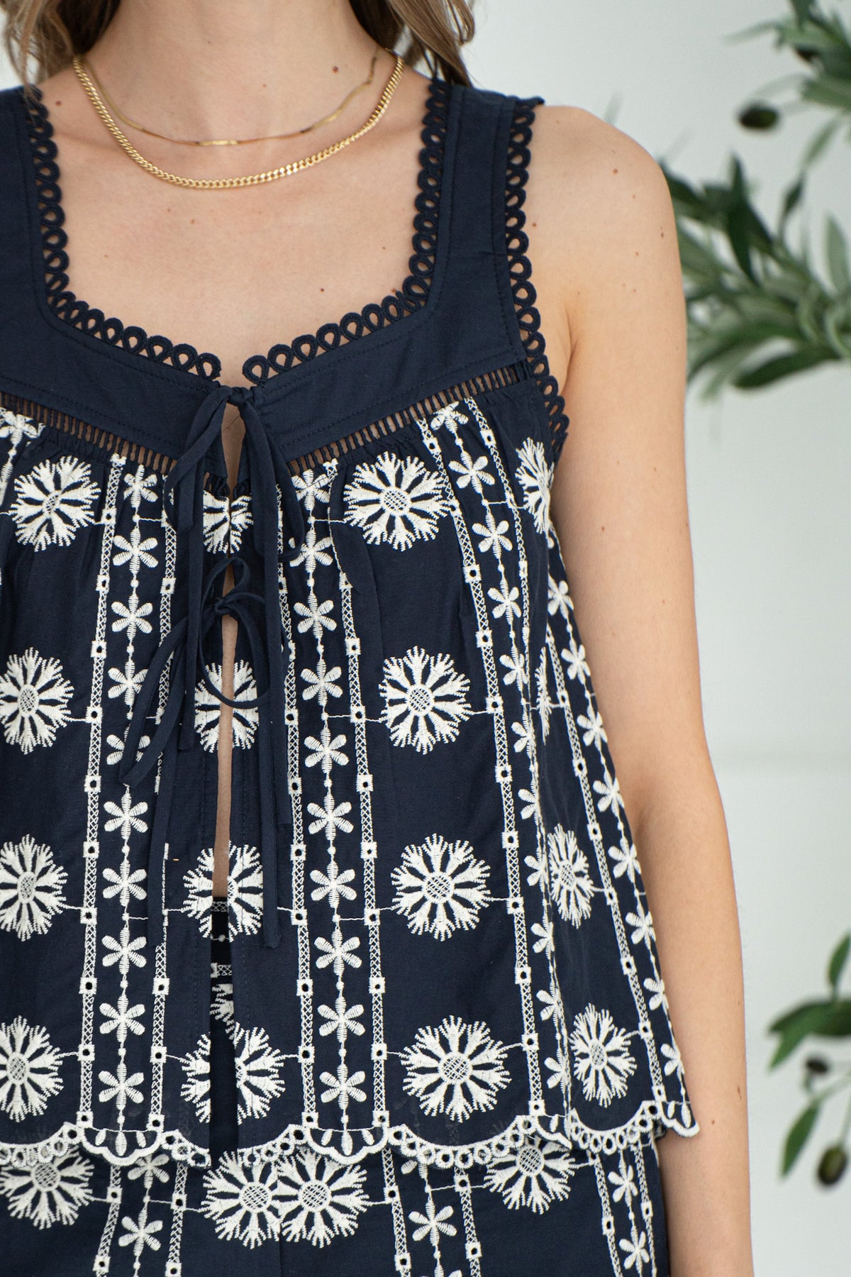 RHODE EMBROIDERED TANK-NA