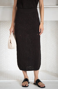 SUNSET GLOW CROCHET KNIT SKIRT