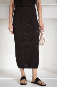 SUNSET GLOW CROCHET KNIT SKIRT