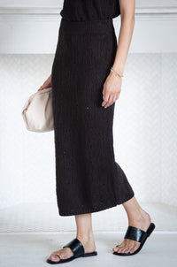SUNSET GLOW CROCHET KNIT SKIRT