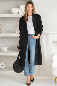 VICTORIA KNIT COAT-BK